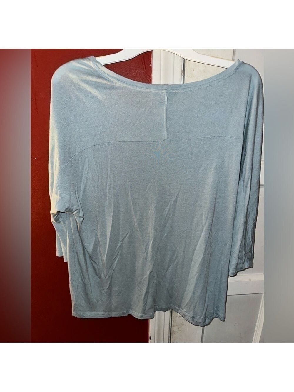 Vince 3/4 Sleeve Crew Neck Tshirt in Blue - Picture 5 of 8